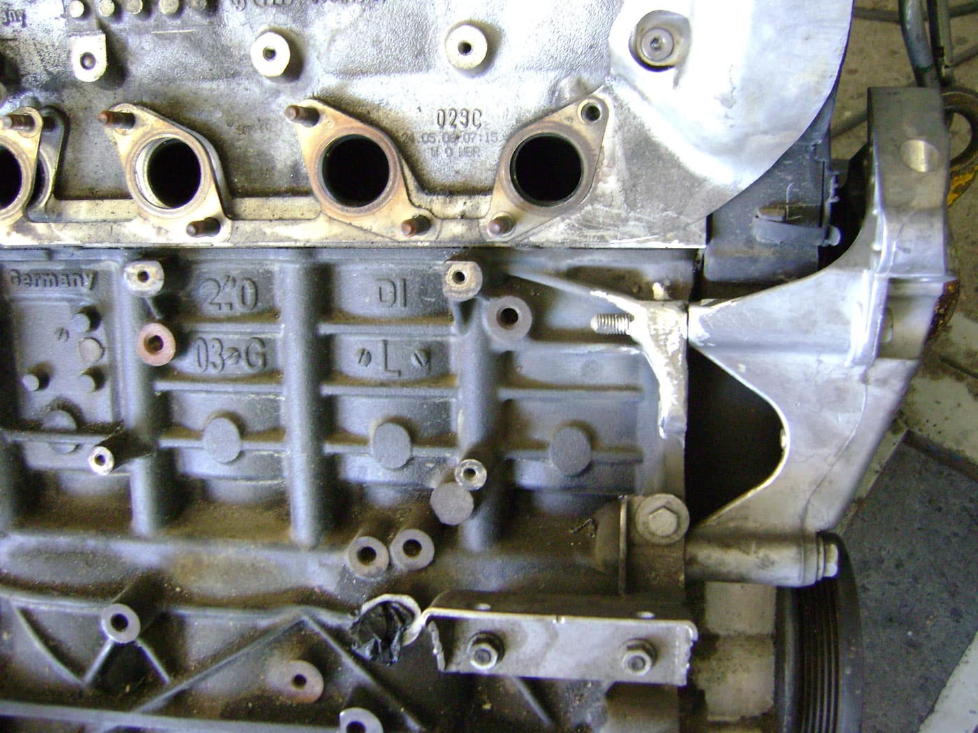 Soldadura en bloque motor